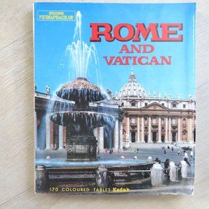 Rome and Vatican 170 Coloured  Tables Kodak Vintage 1971 Plastic Dustcover